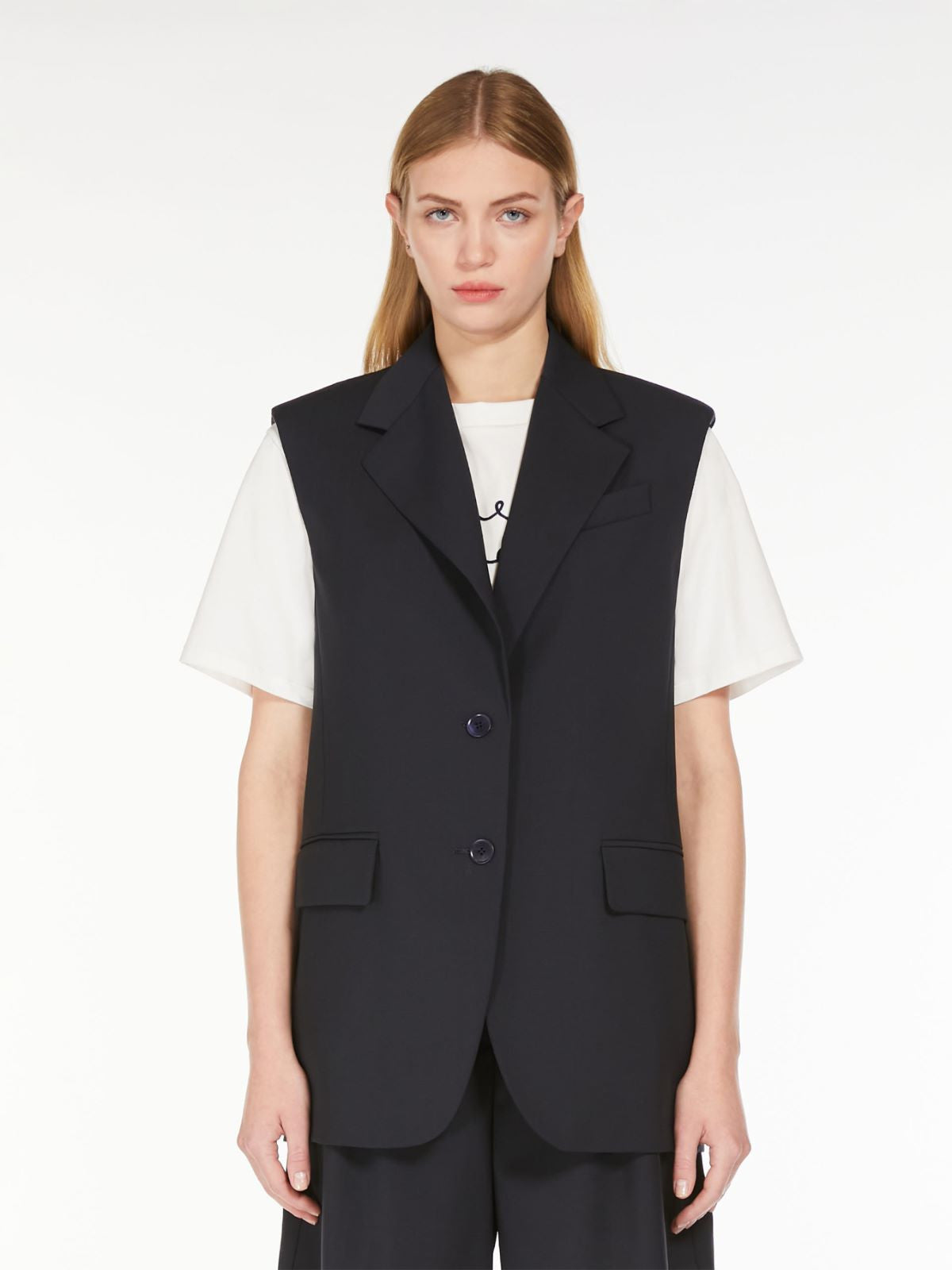 Weekend Max Mara, Donna Stretch Woollen Cloth Gilet