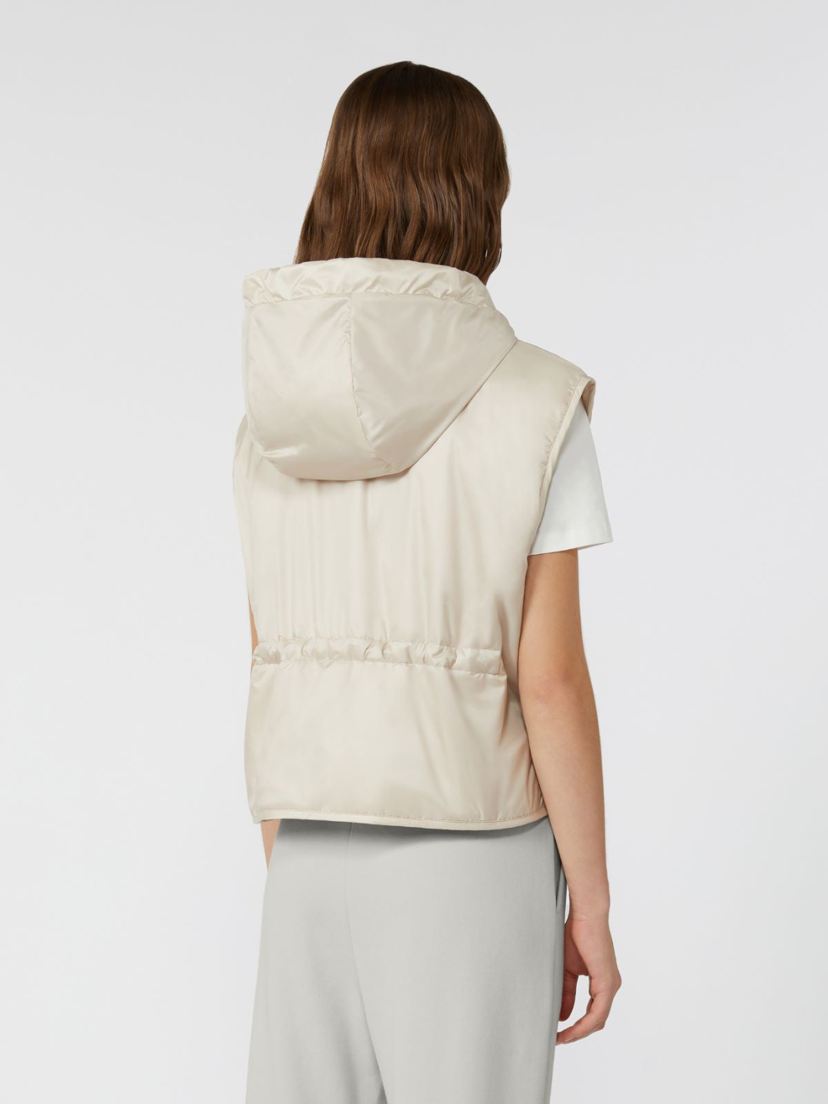 Max Mara Weekend, Reversible water-repellent canvas gilet Ivory