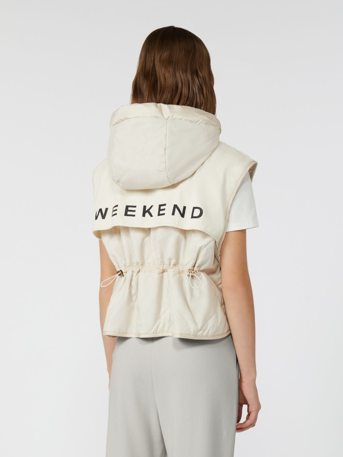 Max Mara Weekend, Reversible water-repellent canvas gilet Ivory