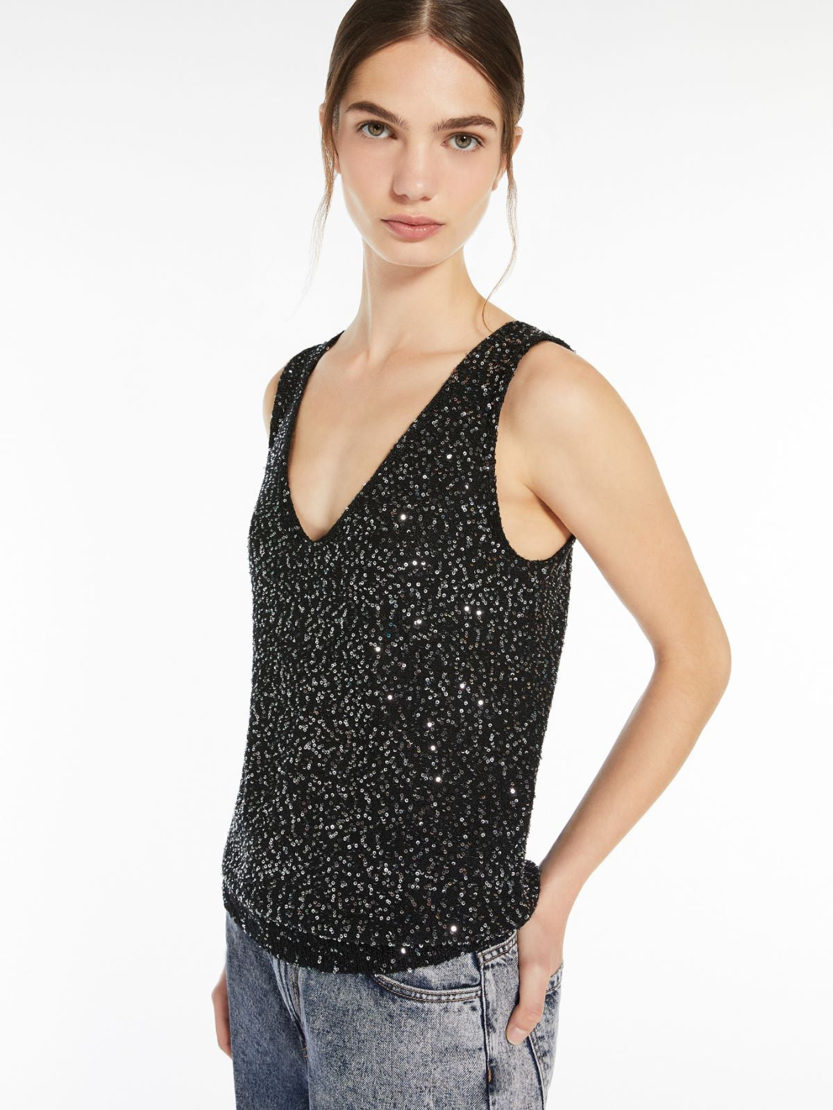 Weekend Max Mara, Colomba Sequinned Yarn Top