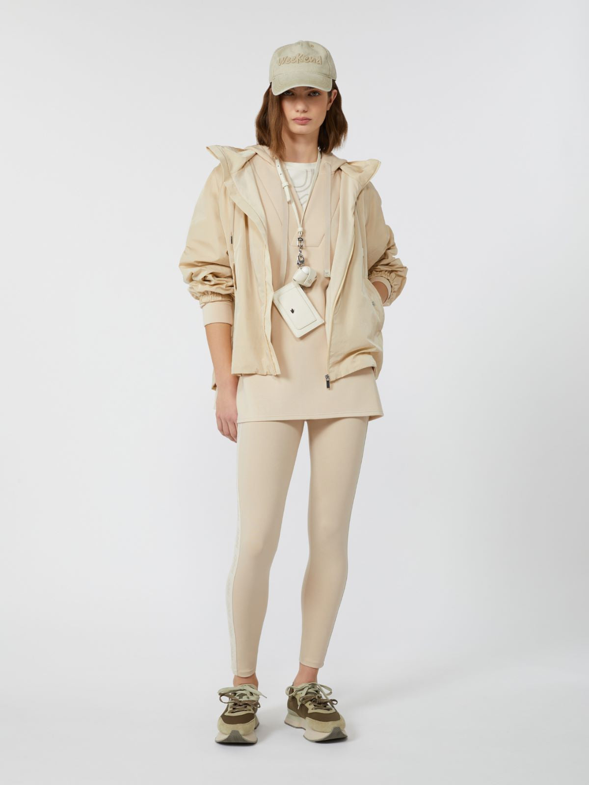 Max Mara Weekend, Technical jersey leggings Beige